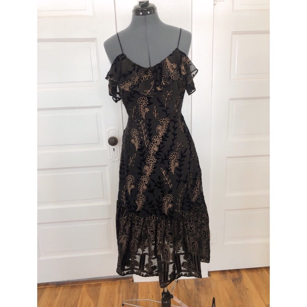 Lost + Wander Dress | black and gold